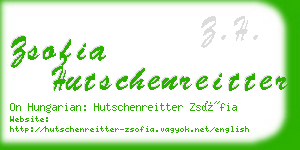 zsofia hutschenreitter business card